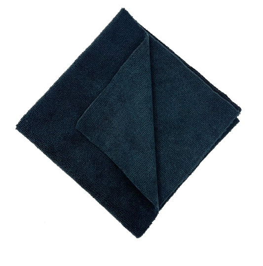 Edgeless Microfiber Towel Black 16”x16”