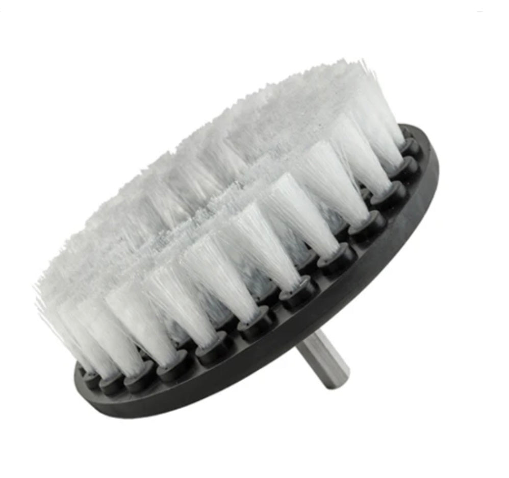 Carpet Brush w/ Drill Attachment, Light Duty, Gray