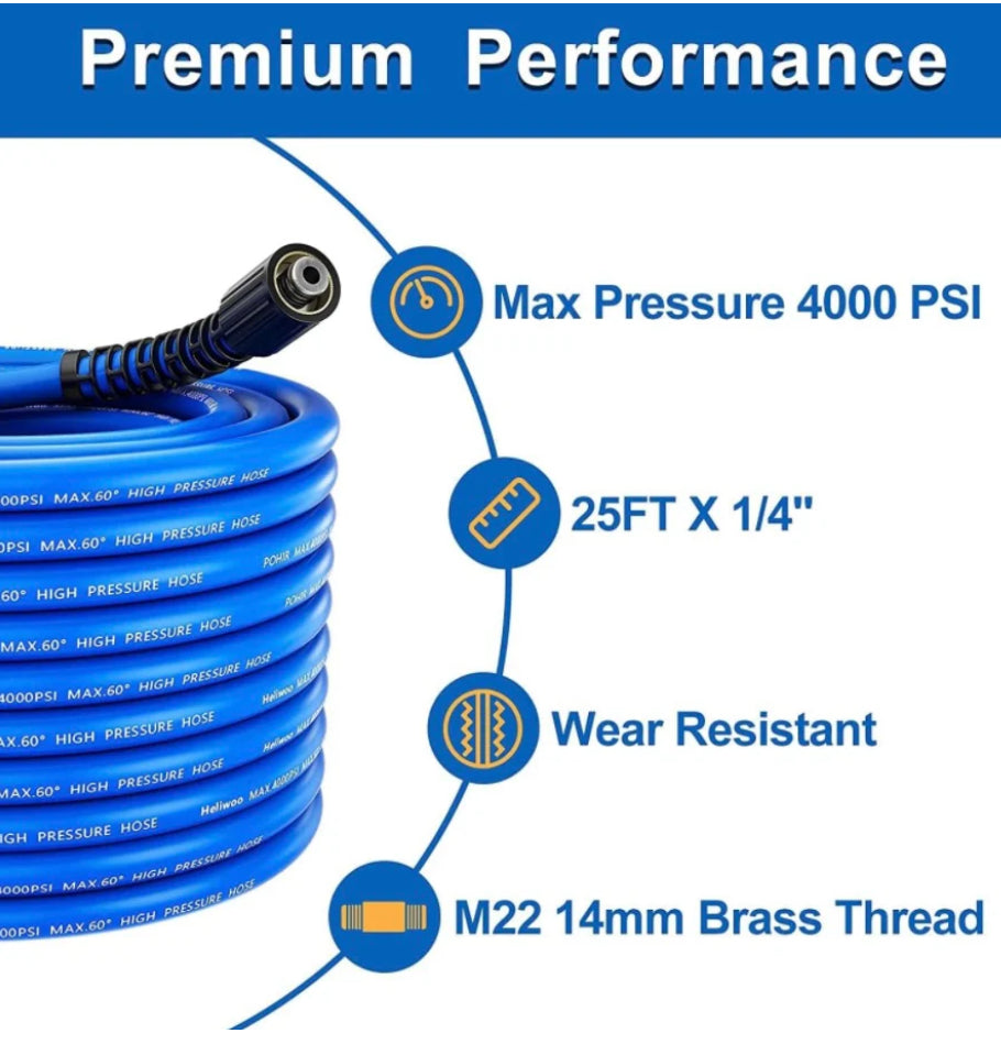 Pressure Washer Hose 25’