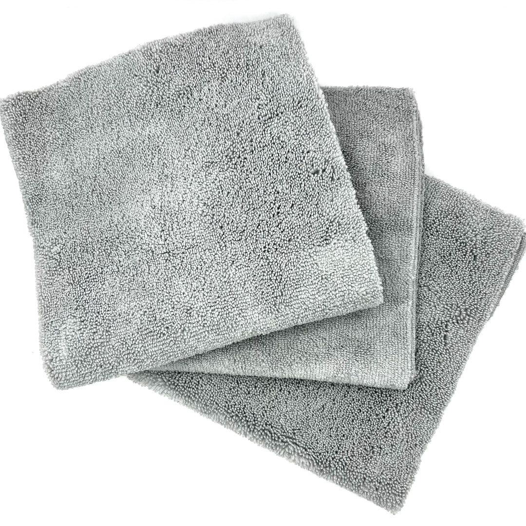 Edgeless Microfiber Towel Black 16”x16”